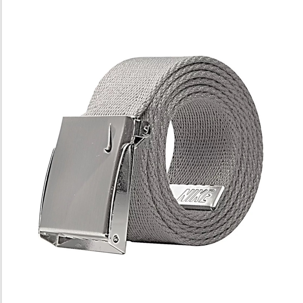Nike Silver and Gray Web Belt - Picture 2 of 5